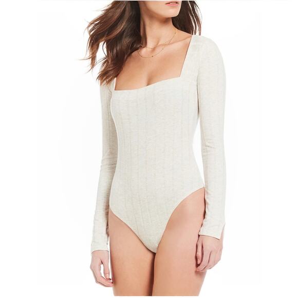 Free People Intimately Free Square Neck Long Sleeve Bodysuit - Picture 15 of 16